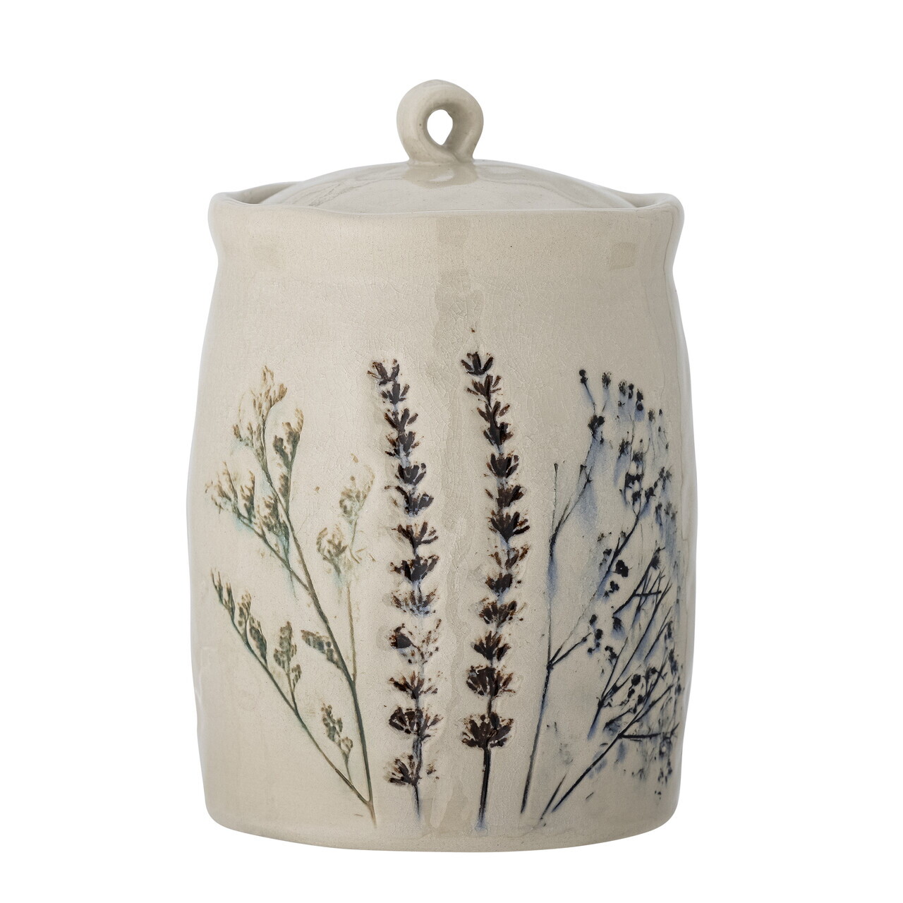 Recipient cu capac, Bloomingville, Bea, 12x20.5 cm, 1.3 L, ceramica, natural - imagine 5